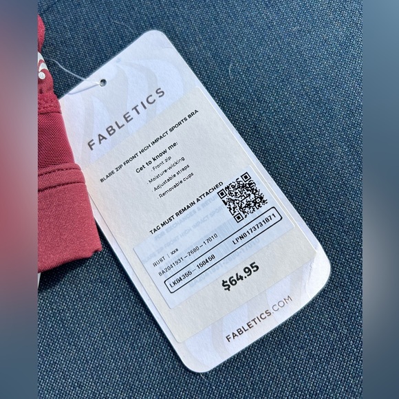 Fabletics Blade Zip Front High Impact Sport Bra - Picture 3 of 8